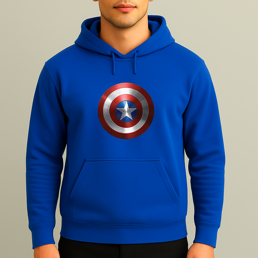 Men's Captain America Superhero Pullover Hoodie