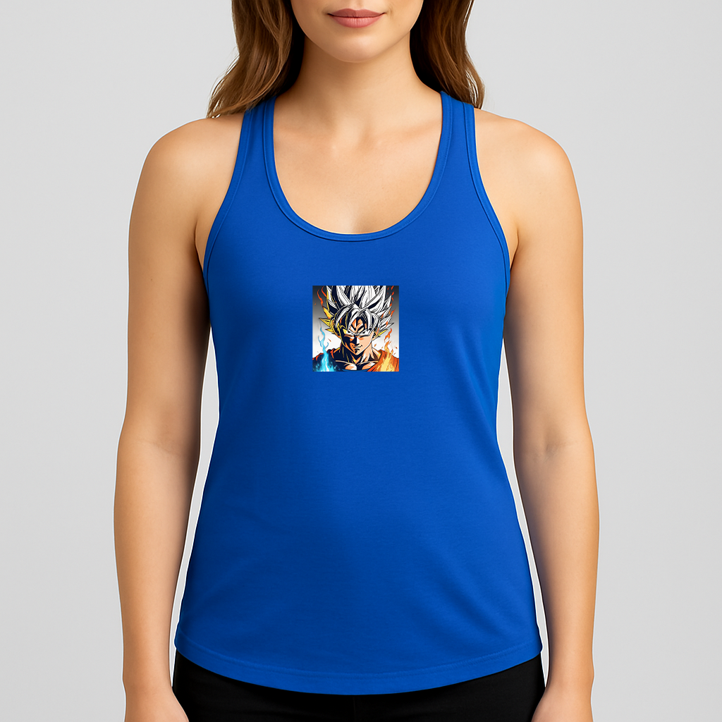 Women's Goku Fire Dragon Ball Z Cartoon Racerback Tank Top