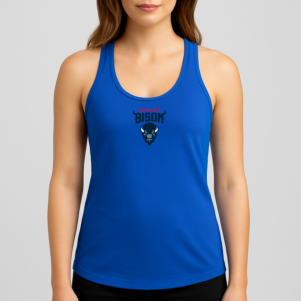 Women's Howard Bison Logo Next Level Ideal Racerback Tank