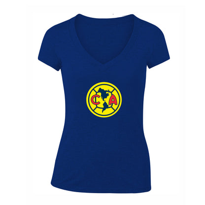 Women's Club America  Football V-Neck T-Shirt