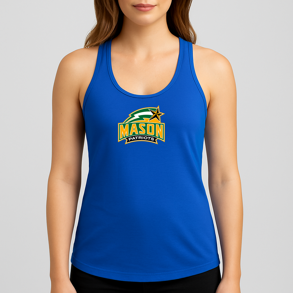 Women's George Mason Patriots Logo Next Level Ideal Racerback Tank