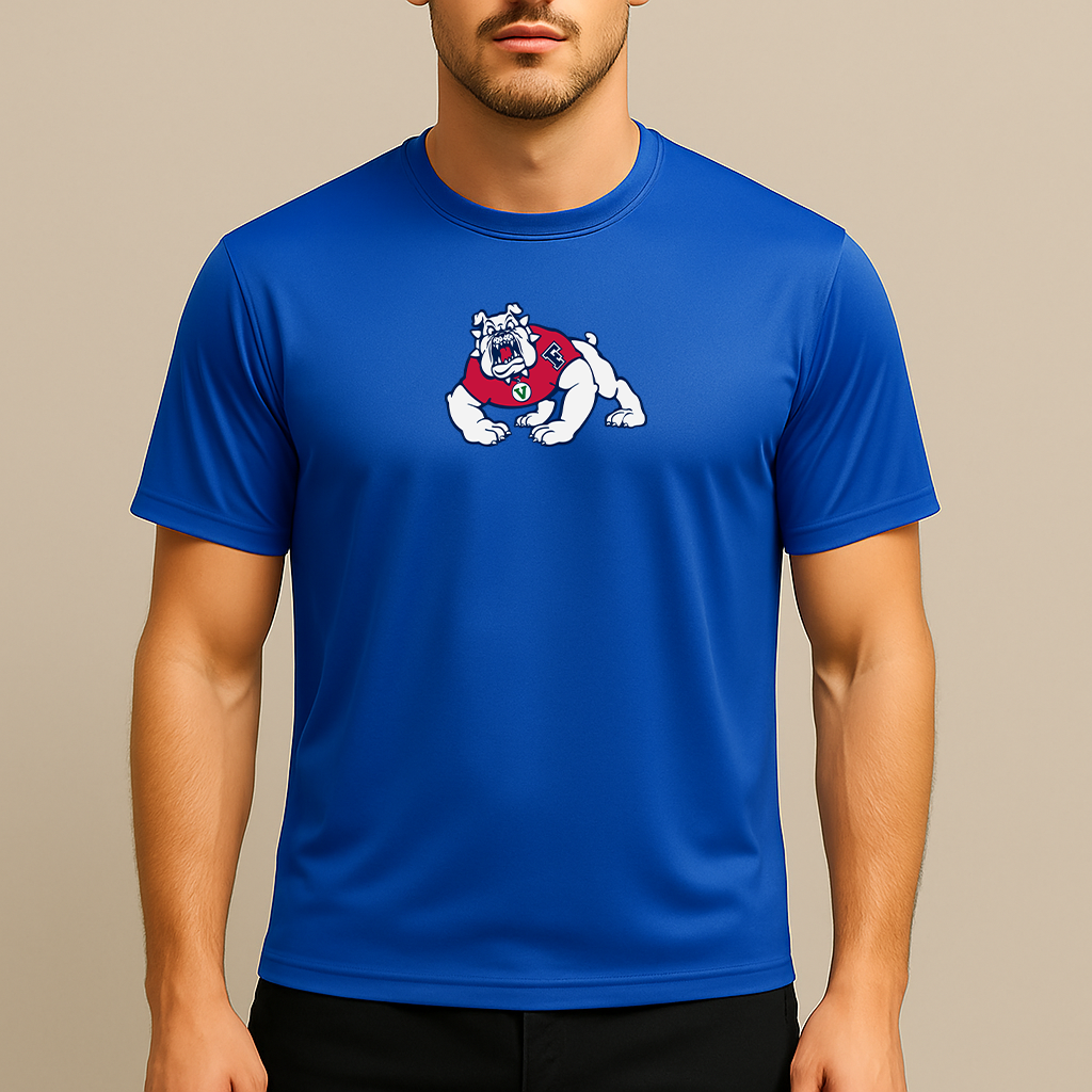 Men's Fresno State Bulldogs Logo Polyester T-Shirt