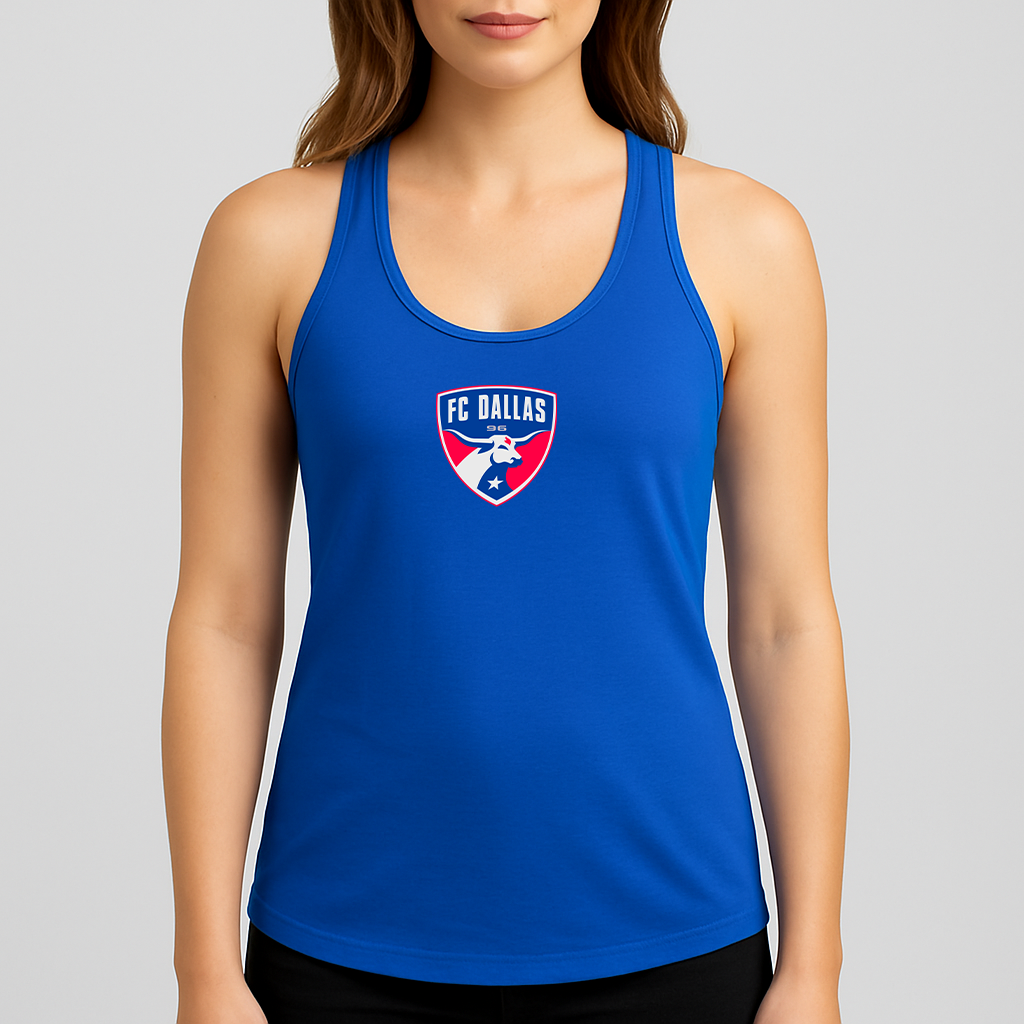 Women's FC Dallas Soccer Logo Next Level Ideal Racerback Tank