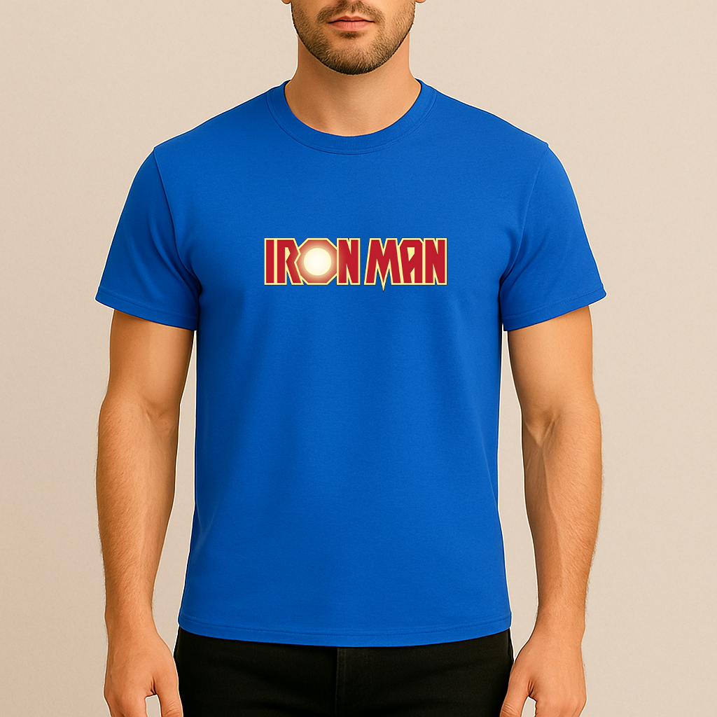 Men's Iron Man Marvel Superhero Cotton T-Shirt