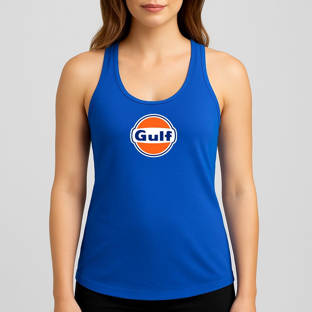 Women's Gulf Oil Logo Next Level Ideal Racerback Tank