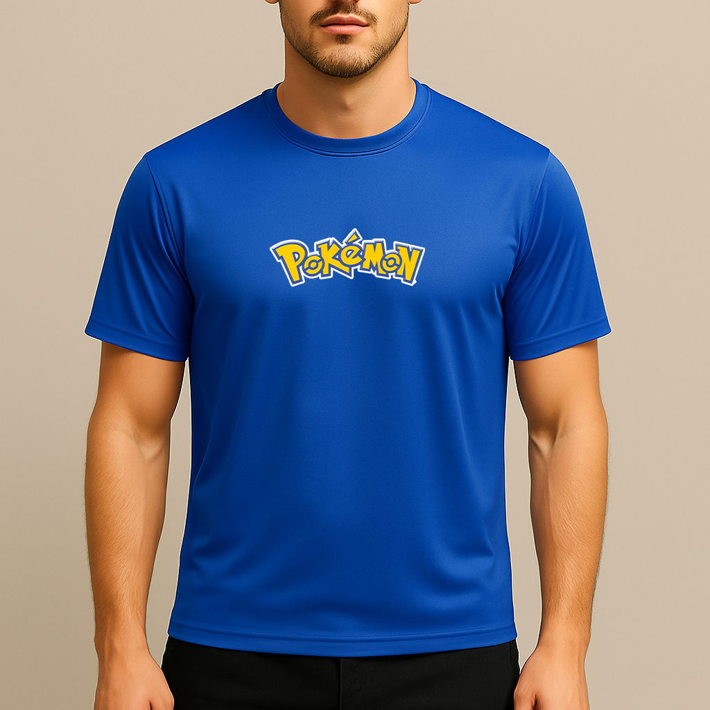 Men's Pokemon Cartoon Polyester T-Shirt