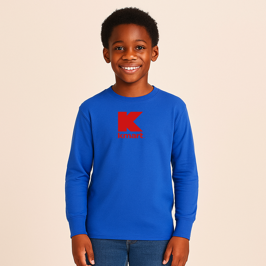Youth Kmart Logo Cotton Long Sleeve T-Shirt