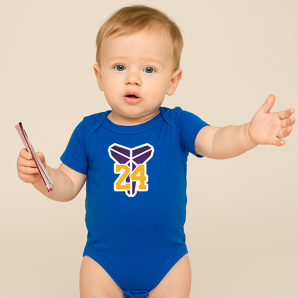 Kobe Bryant Mamba 24 Baby Romper Onesie