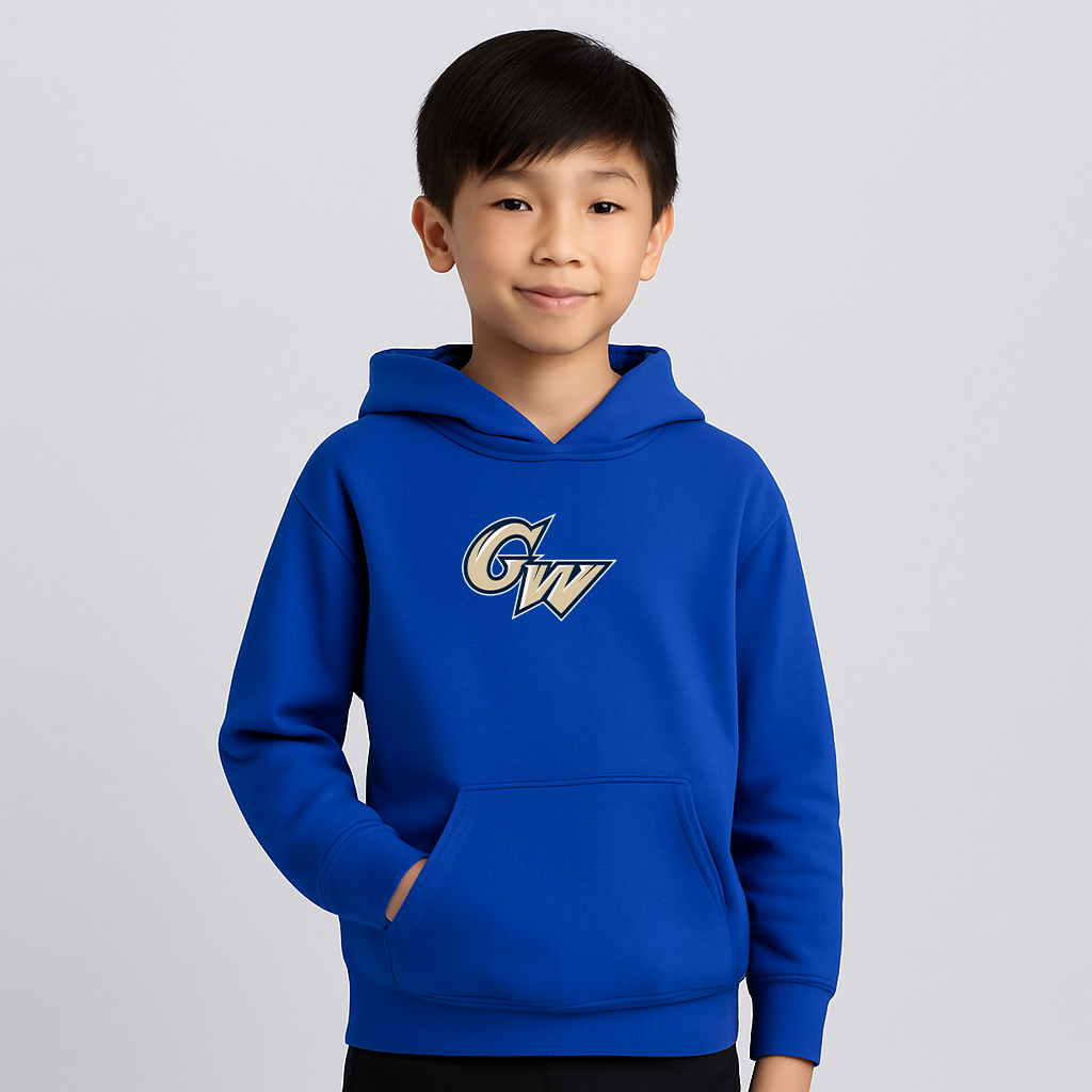 Youth George Washington Colonials Logo Pullover Hoodie
