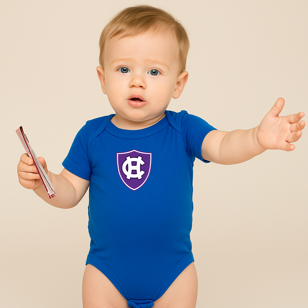 Holy Cross Crusaders Logo Baby Romper Onesie