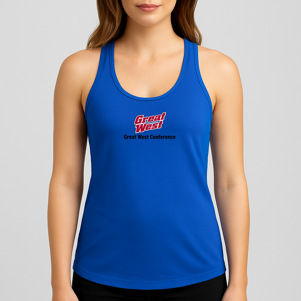 Women's Great West Conference Logo Next Level Ideal Racerback Tank