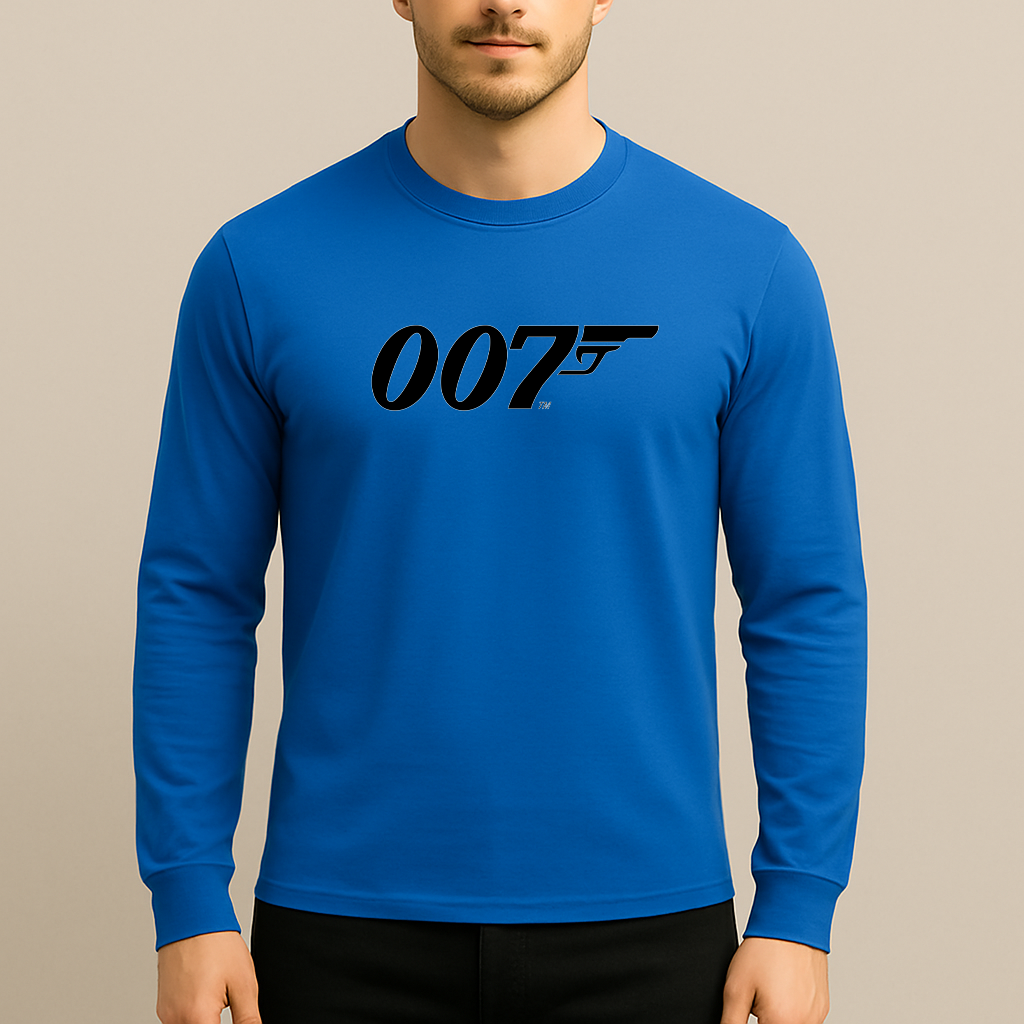 Men's 007 James Bond Movie Long Sleeve T-Shirt