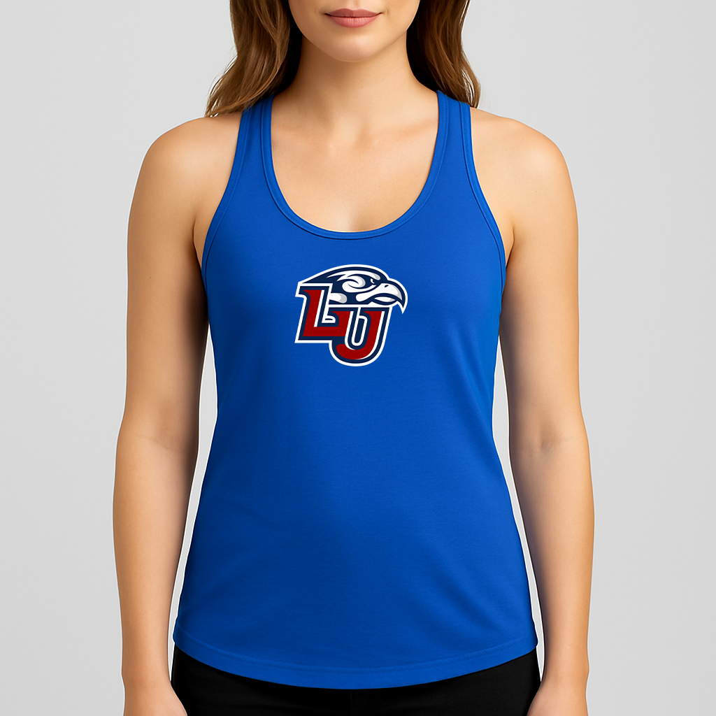 Women's Liberty Flames Logo Next Level Ideal Racerback Tank