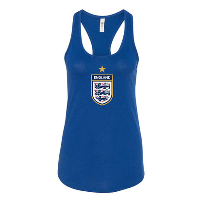 Women's England National Soccer Team  Racerback Tank Top