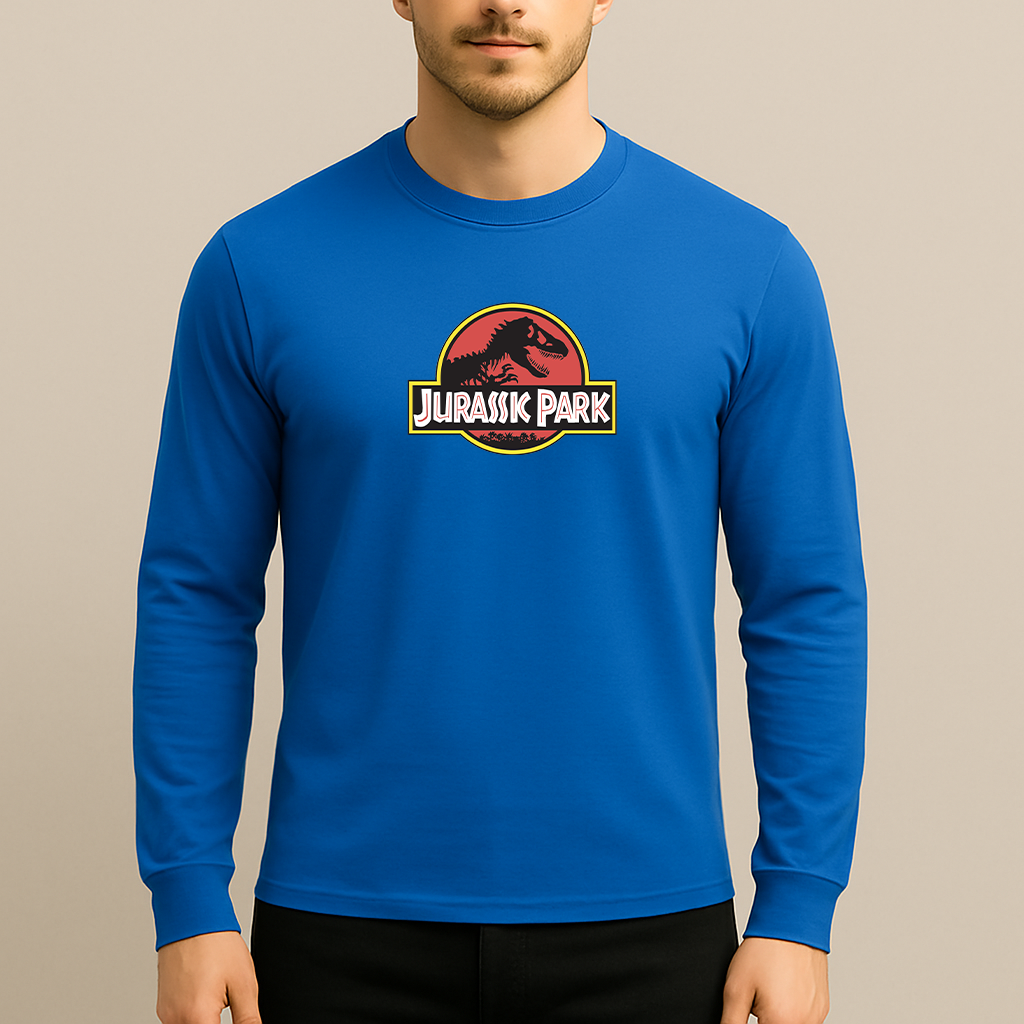 Men's Jurassic Park Movie Long Sleeve T-Shirt