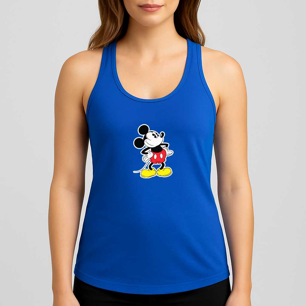 Women's Mickey Mouse Cartoon Racerback Tank Top