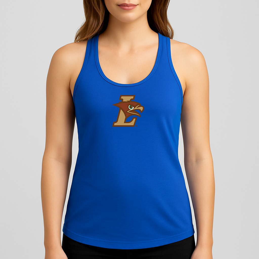 Women's Lehigh Mountain Hawks Logo Next Level Ideal Racerback Tank