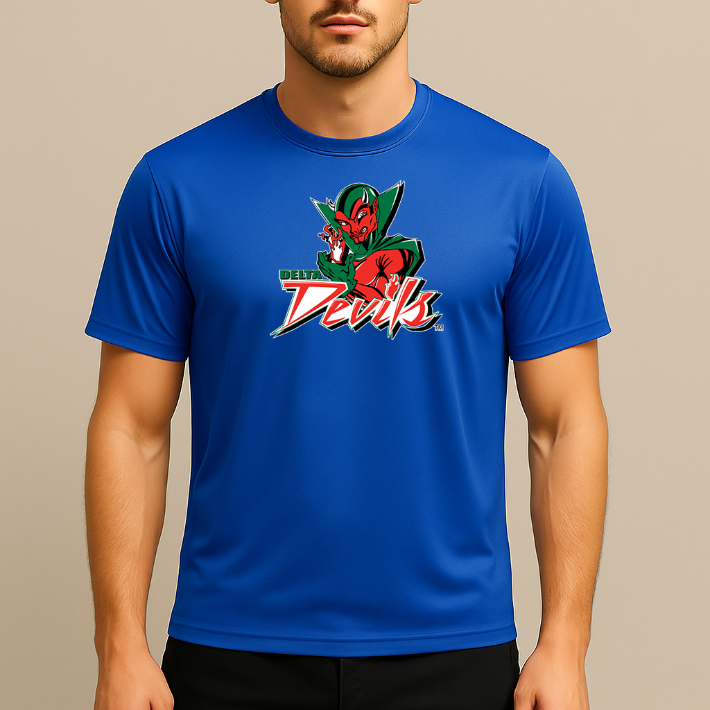 Men's MVSU Delta Devils Logo Polyester T-Shirt