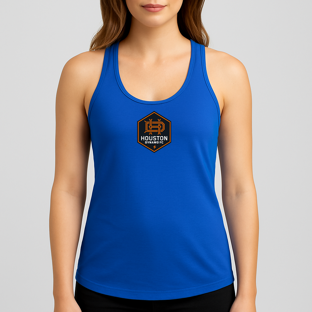 Women's Houston Dynamo FC Soccer Next Level Ideal Racerback Tank