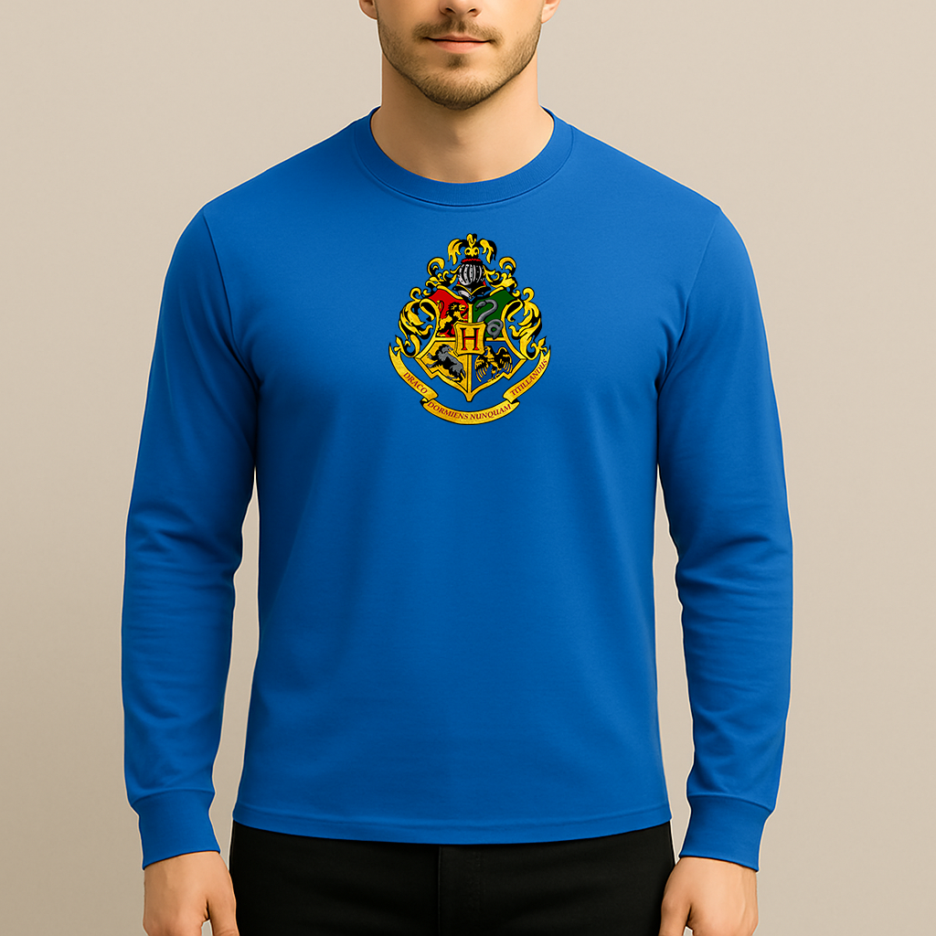 Men's Hogwarts Emblem Harry Potter Movie Long Sleeve T-Shirt
