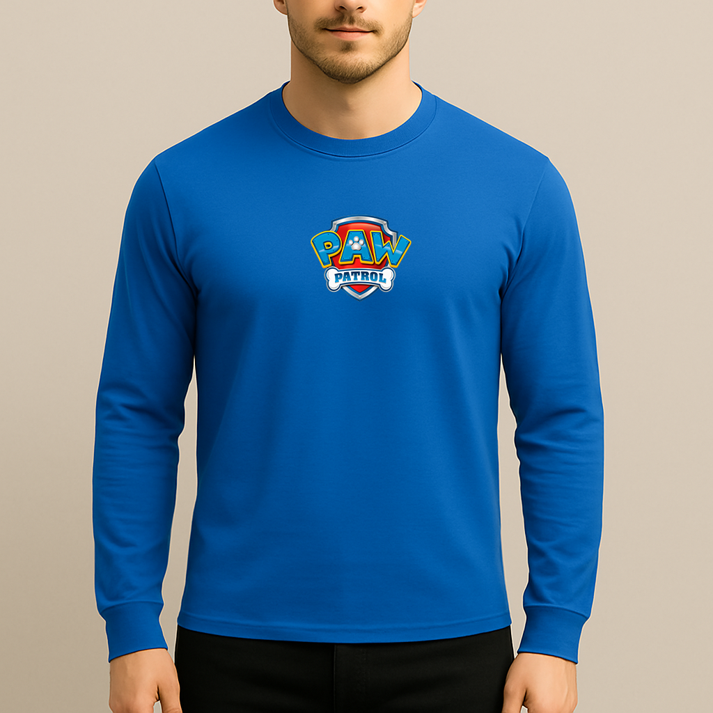 Men's Paw Patrol Cartoon Long Sleeve T-Shirt