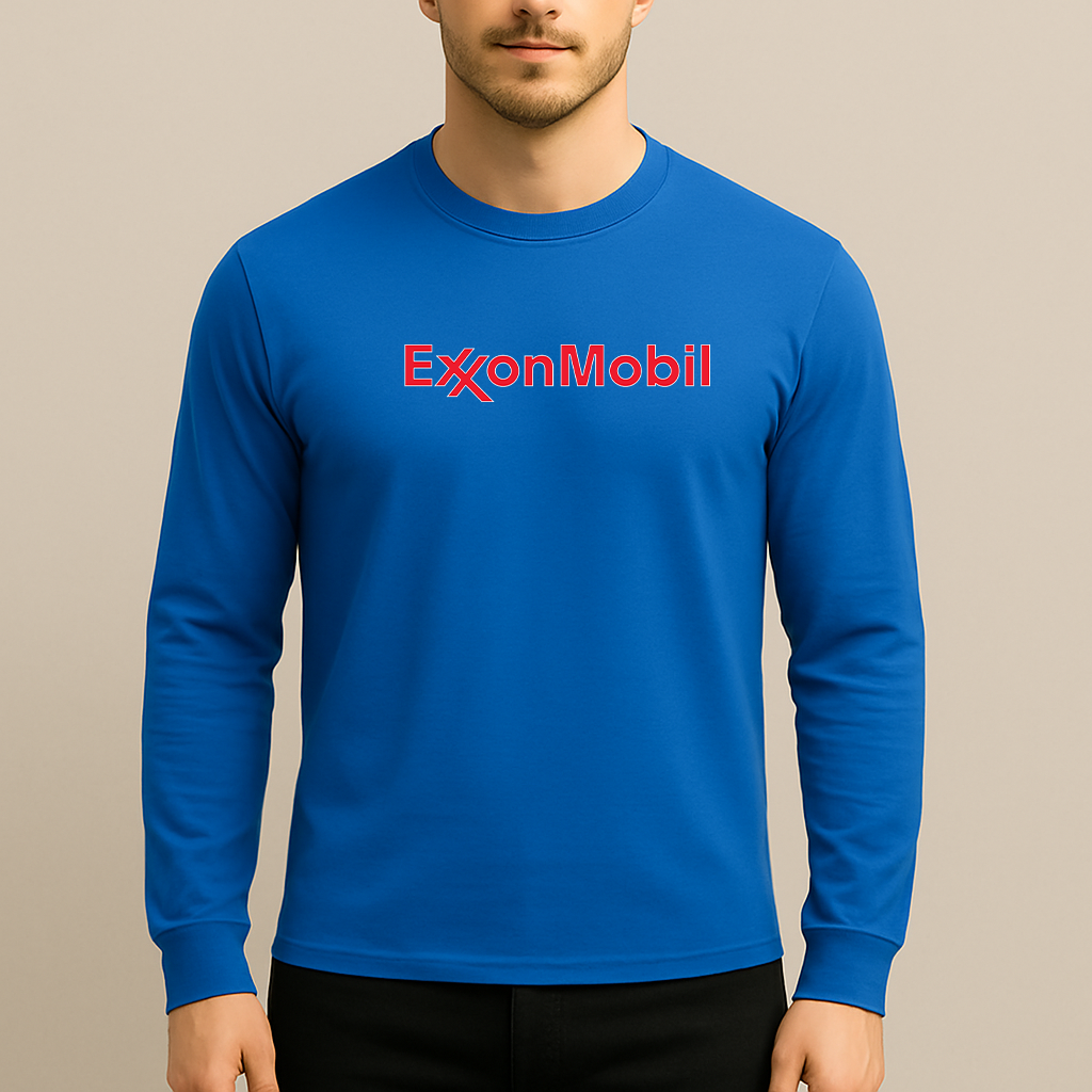 Men's Exxon Gas Station Long Sleeve T-Shirt