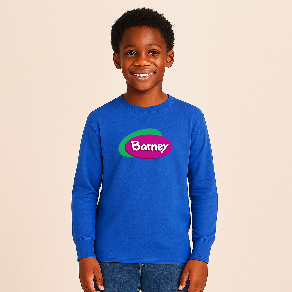 Youth Kids Barney Show Long Sleeve T-Shirt