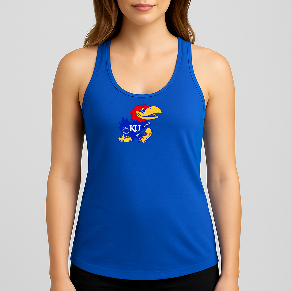 Women's Kansas Jayhawks Logo Next Level Ideal Racerback Tank