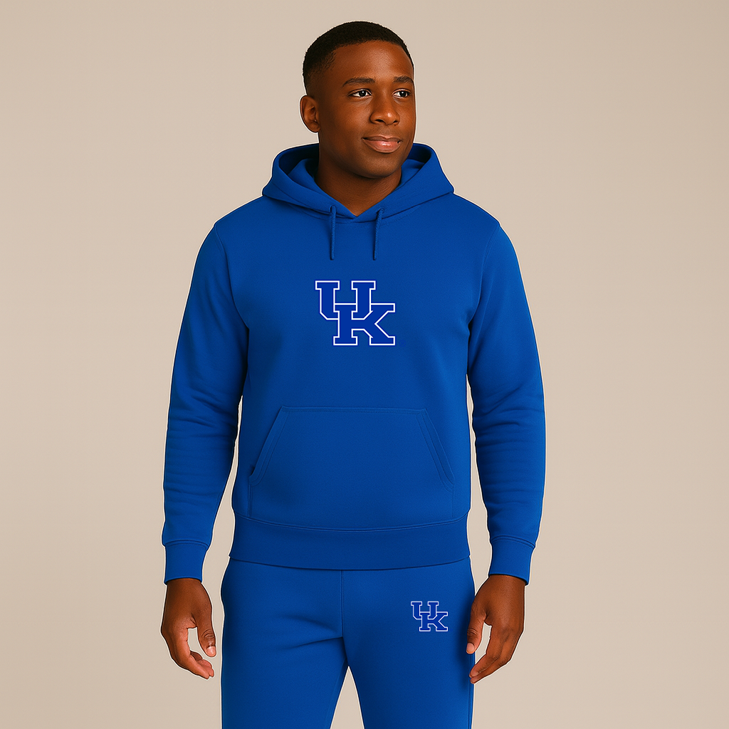 Men's Kentucky Wildcats Logo Hoodie Joggers Set