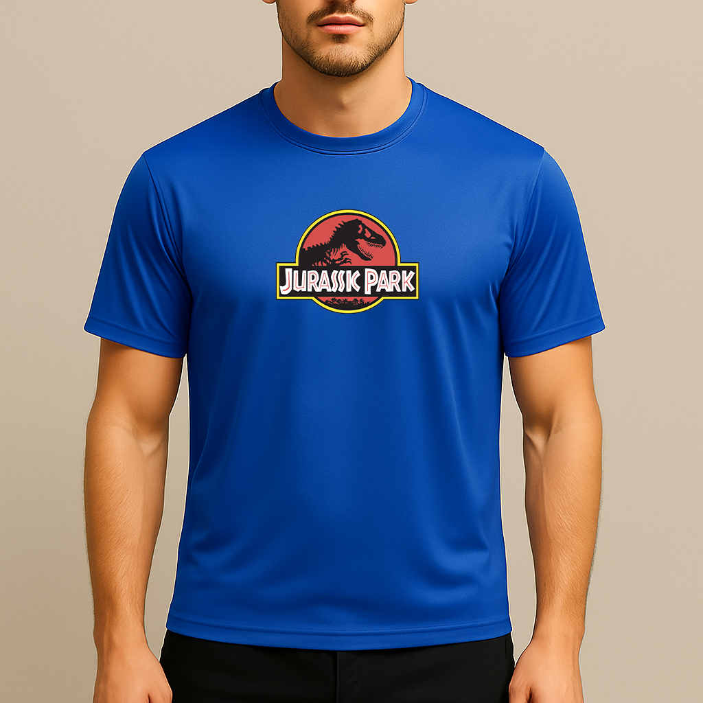 Men's Jurassic Park Movie Polyester T-Shirt