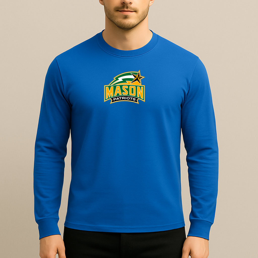 Men's George Mason Patriots Logo Long Sleeve T-Shirt