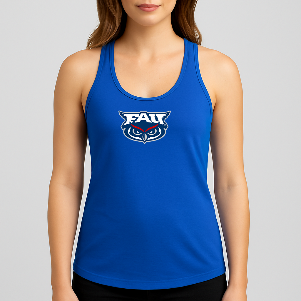 Women's Florida Atlantic Owls Logo Next Level Ideal Racerback Tank