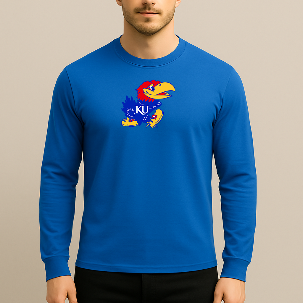 Men's Kansas Jayhawks Logo Long Sleeve T-Shirt