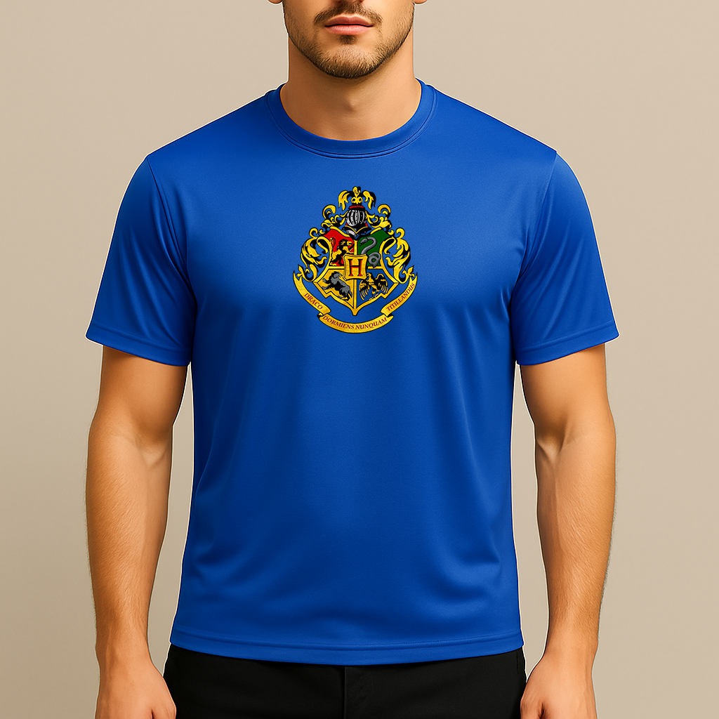 Men's Hogwarts Emblem Harry Potter Movie Polyester T-Shirt