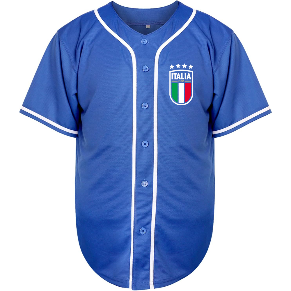 Men's Italy National Soccer Baseball Jersey