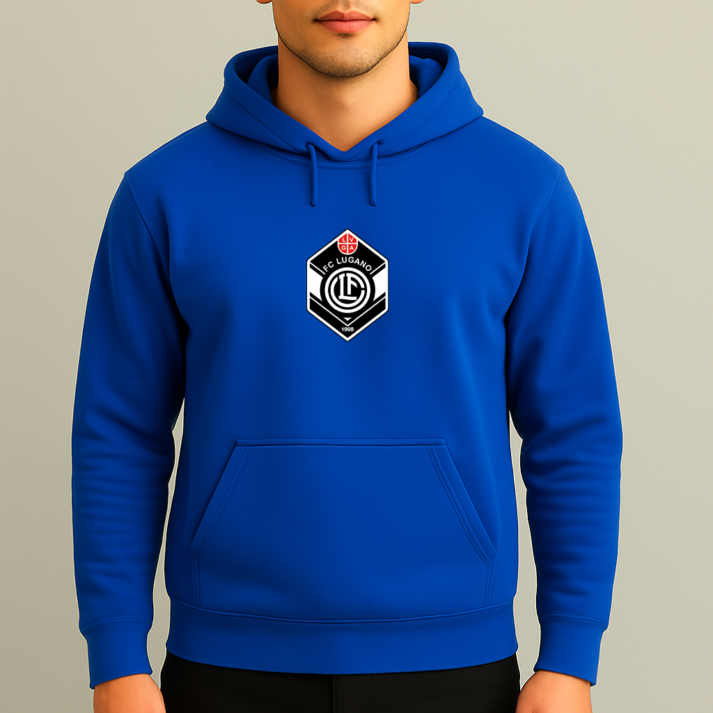 Men's FC Lugano Soccer Logo Pullover Hoodie