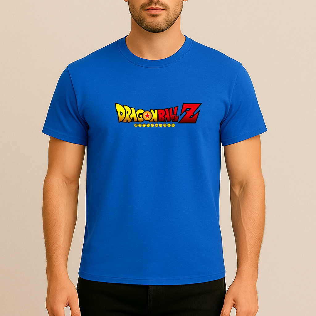 Men's Dragon Ball Z Cartoon Title Cotton T-Shirt