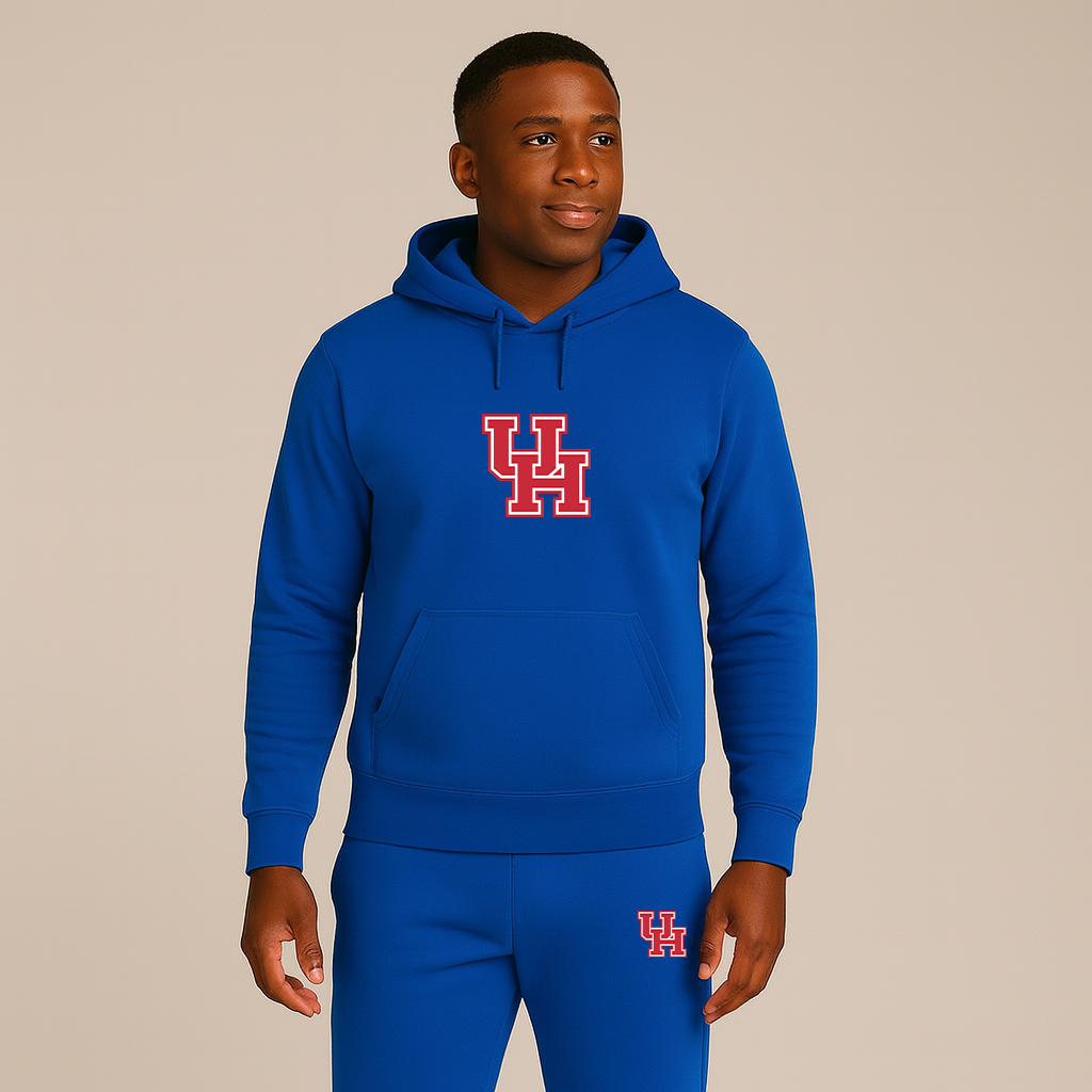 Men's Houston Cougars Logo Hoodie Joggers Set