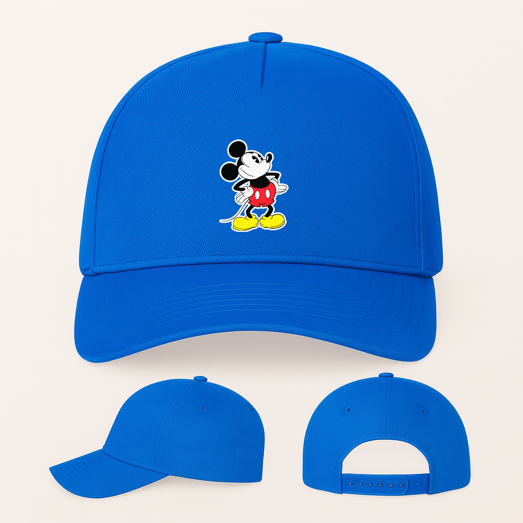 Mickey Mouse Cartoon Five Panel Twill Snapback Cap