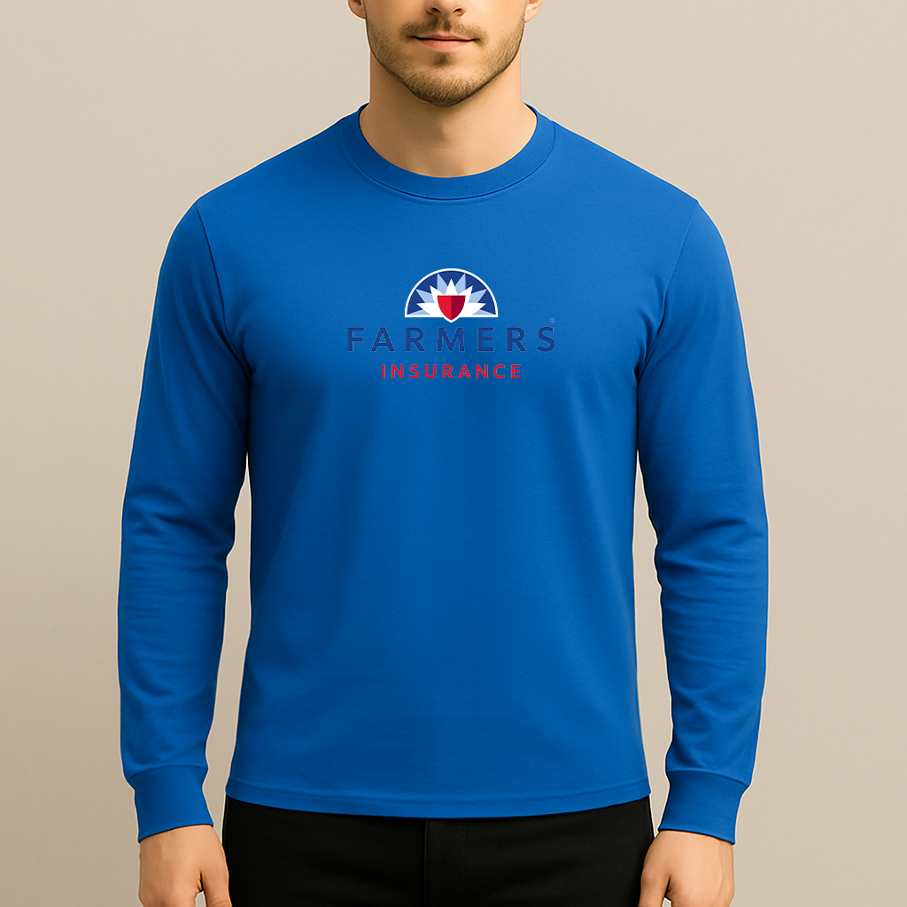 Men's Farmer_s Insurance Logo Long Sleeve T-Shirt