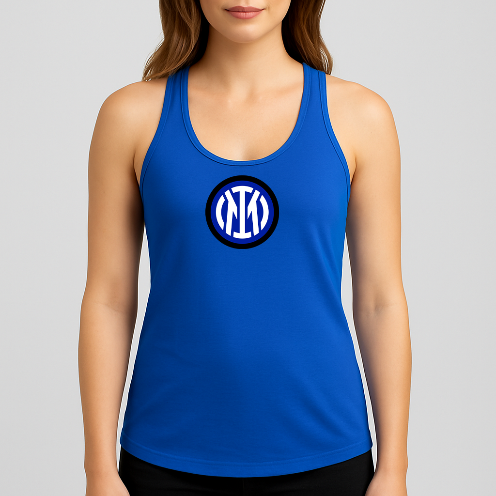 Women's Inter Milan 2025 Soccer Logo Next Level Ideal Racerback Tank
