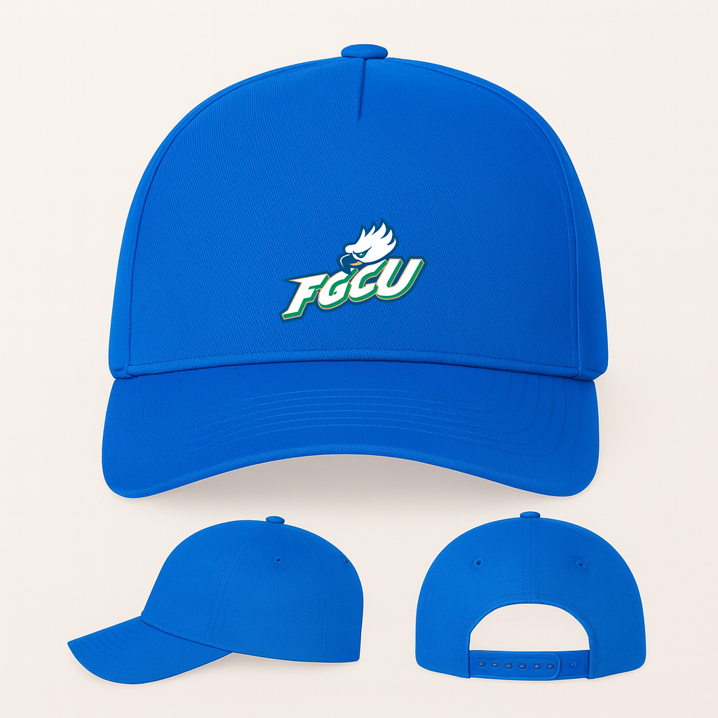 Florida Gulf Coast Eagles Logo Five Panel Twill Snapback Cap