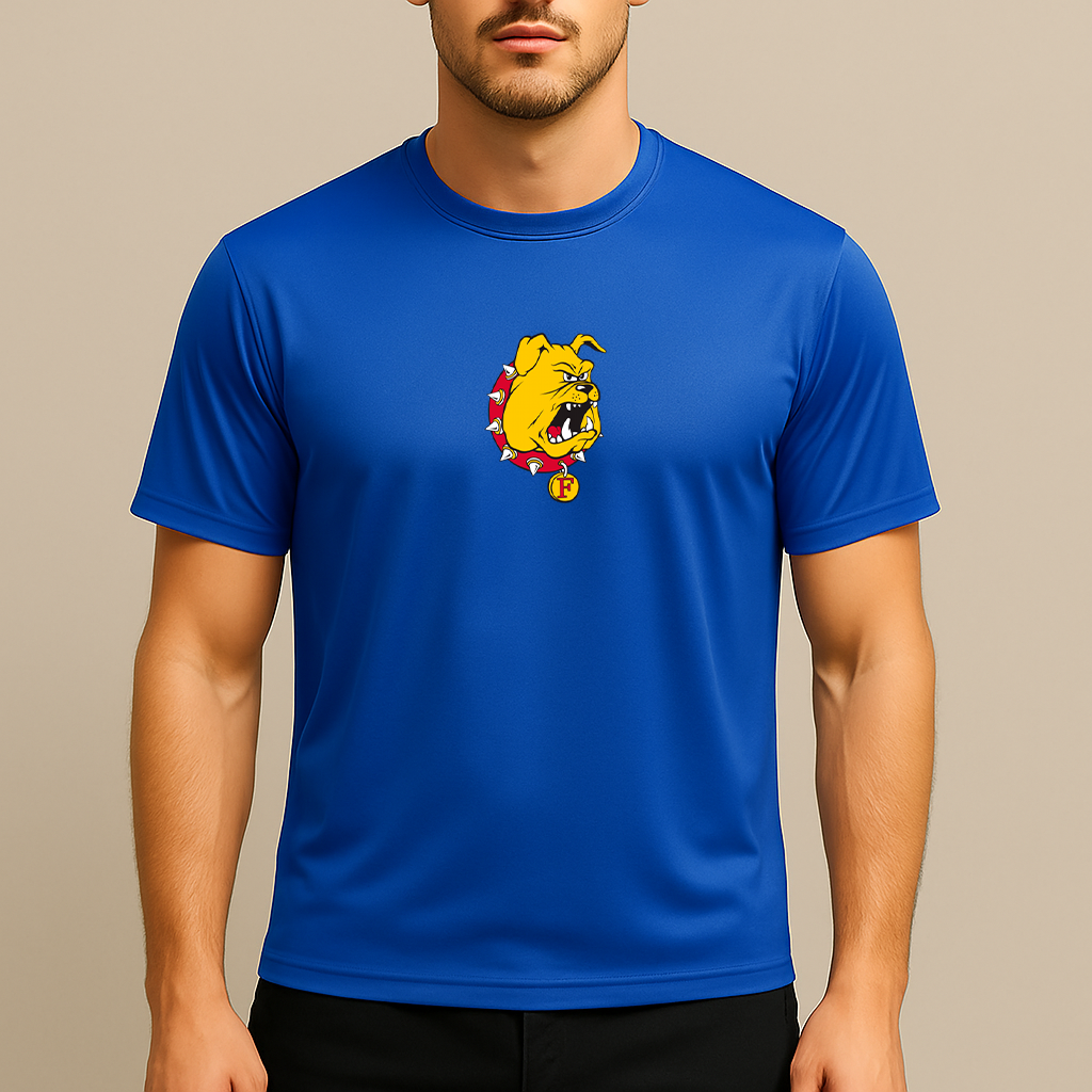 Men's Ferris State Bulldogs Logo Polyester T-Shirt