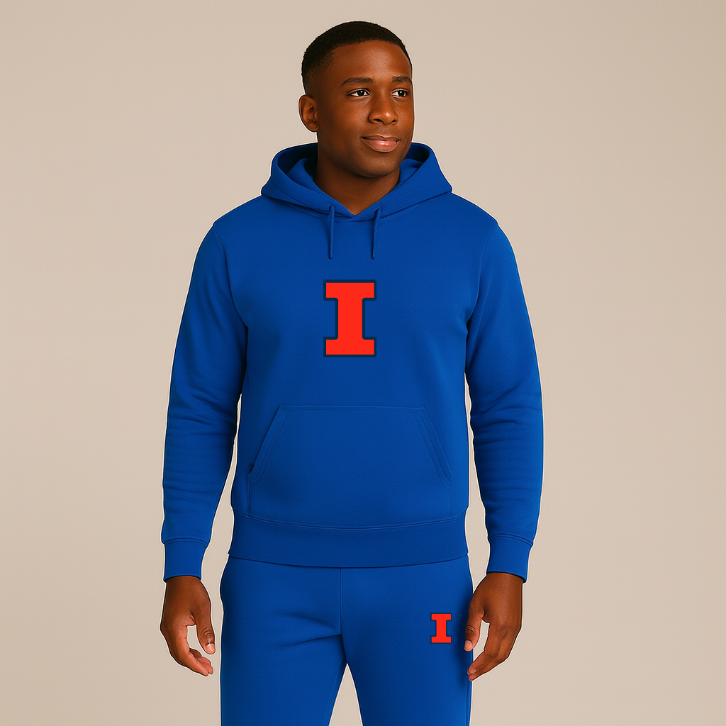 Men's Illinois Fighting Illini Logo Hoodie Joggers Set