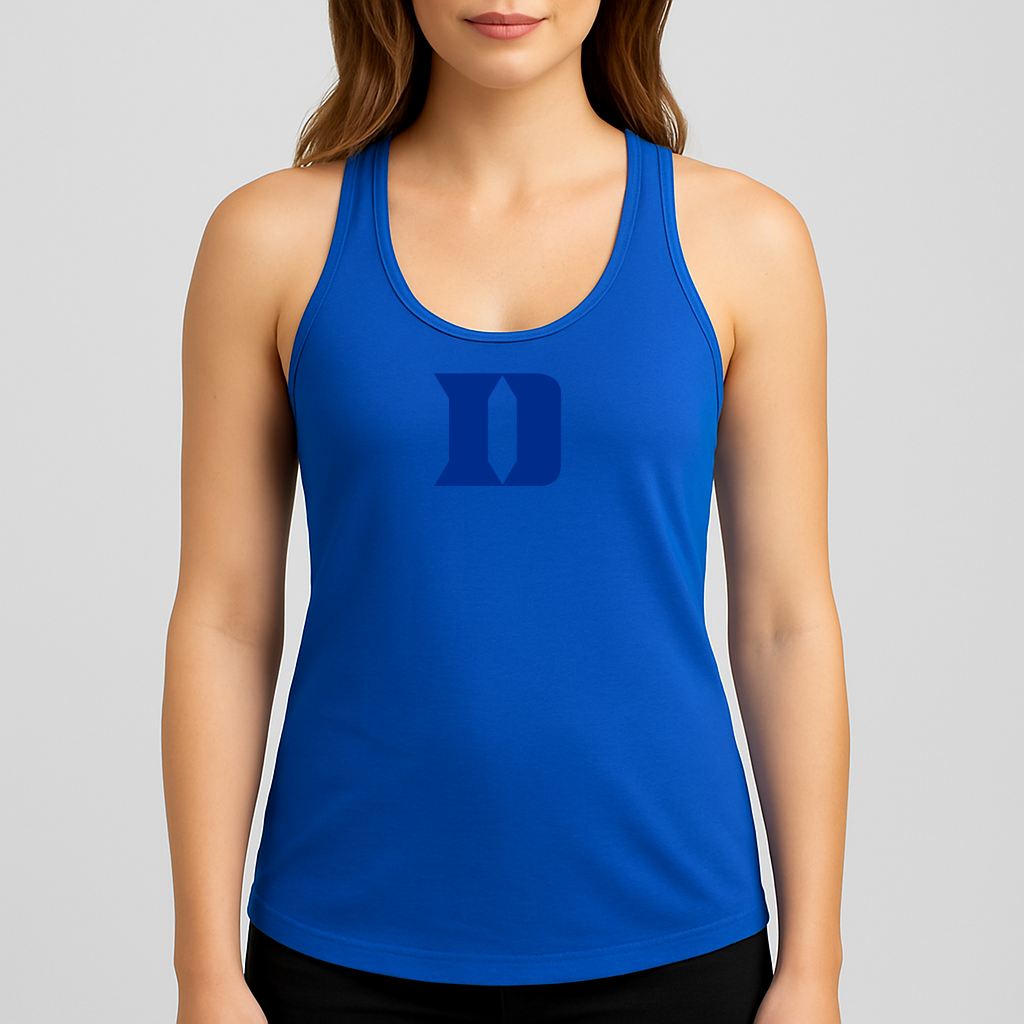 Women's Duke Blue Devils Logo Next Level Ideal Racerback Tank
