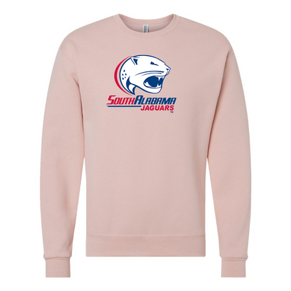 Men's South Alabama Jaguars Logo JERZEES NuBlend Crewneck Sweatshirt