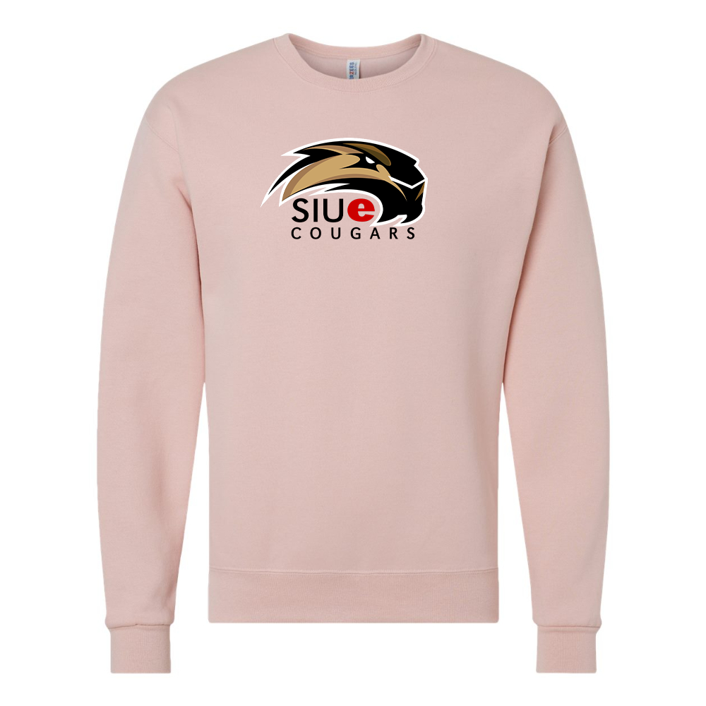 Men's SIU Edwardsville Cougars Logo  JERZEES NuBlend Crewneck Sweatshirt