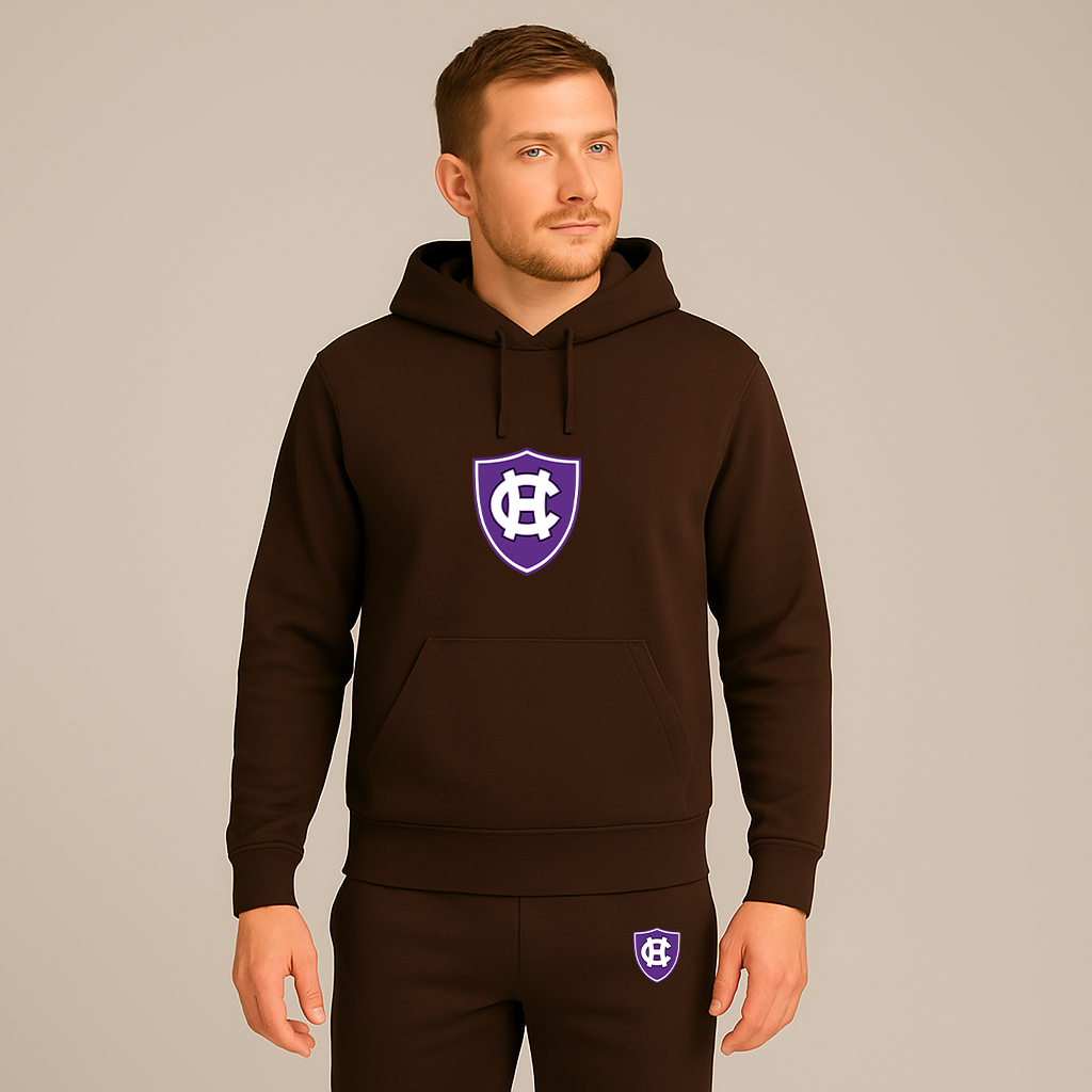 Men's Holy Cross Crusaders Logo Hoodie Joggers Set