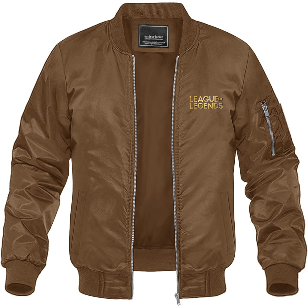 Men's League of Legends Game Lightweight Bomber Jacket Windbreaker Softshell Varsity Jacket Coat