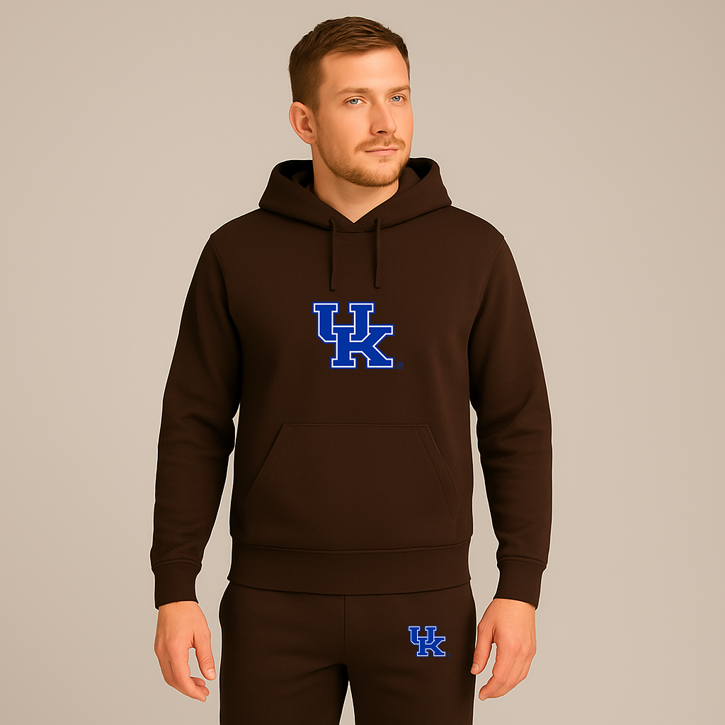 Men's Kentucky Wildcats Logo Hoodie Joggers Set